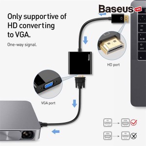 Đầu chuyển cổng HDMI sang VGA/ Audio AUX 3.5mm Baseus HD Converter