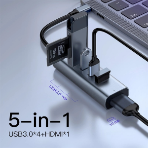 Hub chuyển Type C to USB 3.0 và HDMI 4K Chính Hãng Baseus