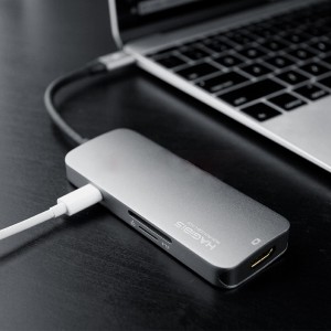 Cáp chuyển đổi Hagibis 7in1 USB-C to HDMI 4K/ USB 3.0/SD/micro SD/ PD