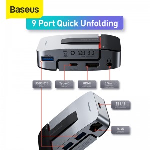 Bộ chia đa năng Baseus 9 in 1 USB C Hub for MacBook Pro-Thunderbolt