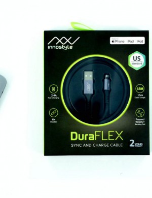 Cáp INNOSTYLE DURAFLEX 1.5M USB-A to Lightning MFI