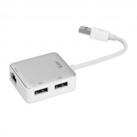 Cáp kết nối iLuv USB Ethernet Adapter with 2 USB ports - trắng