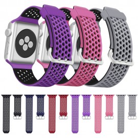 Dây đeo Silicon đục lỗ nhiều màu sắc cho Apple Watch đủ size