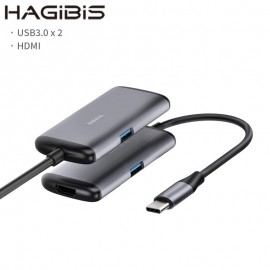 Hagibis 3 in 1 USB Type-C To USB3.0X2 + HDMI